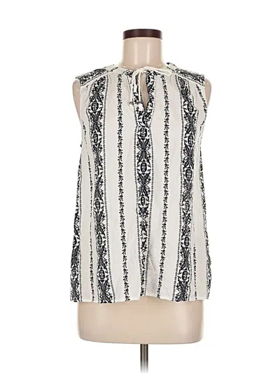 Pre-owned Dylan Sleeveless Blouse In White
