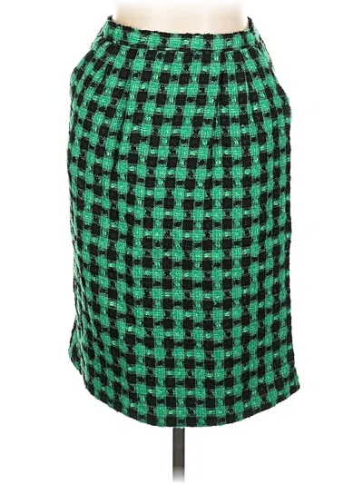 Pre-owned Leslie Fay Formal Skirt In Green
