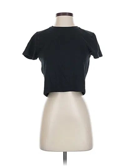 Pre-owned Blue Blush Short Sleeve Top Red Keyhole Neckline Tops