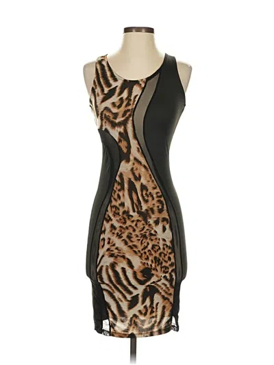 Pre-owned Assorted Brands Cocktail Dress In Brown