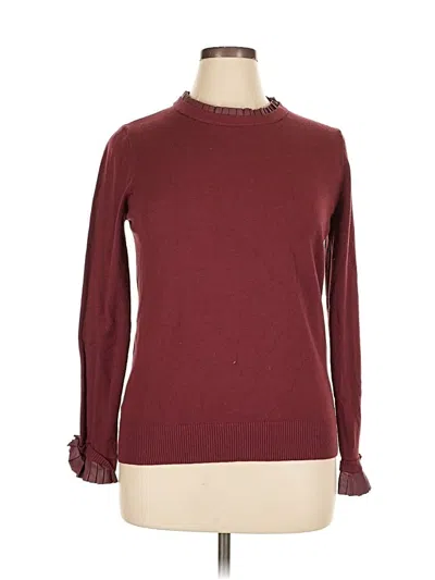 Pre-owned Sioni Long Sleeve Top Burgundy Turtleneck Tops