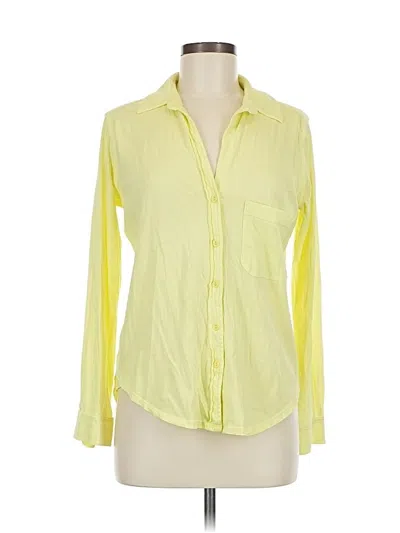 Pre-owned Bobi Long Sleeve Button Down Shirt In Yellow