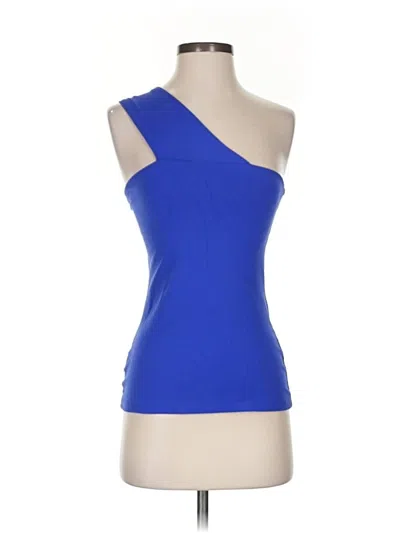 Pre-owned Susana Monaco Sleeveless Top Blue One Shoulder Neckline Tops