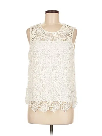 Pre-owned Nanette Lepore Sleeveless Blouse In White