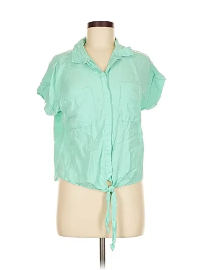 Pre-owned Velvet Heart Short Sleeve Blouse In Green