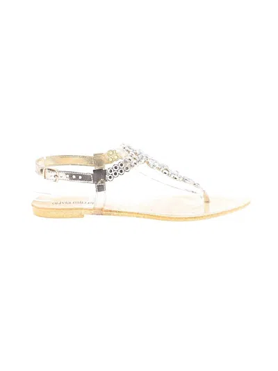 Pre-owned Olivia Miller Sandals In Silver