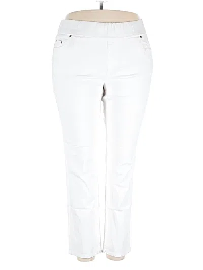 Pre-owned Jessica London Jeggings In White
