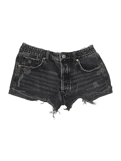 Pre-owned Zara Denim Shorts In Black