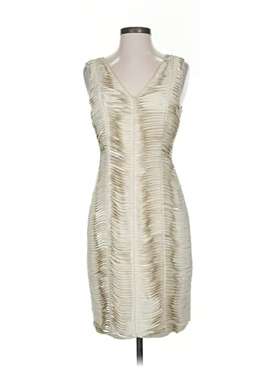 Pre-owned Calvin Klein Cocktail Dress In White