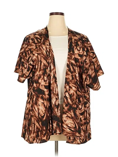Pre-owned Rhonda Shear Cardigan Sweater In Brown