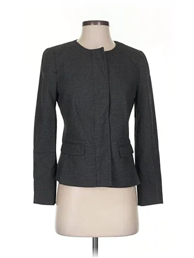 Pre-owned Ann Taylor Blazer Jacket In Gray