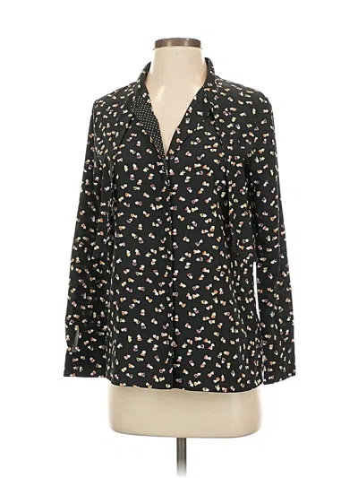 Pre-owned Uniqlo 3/4 Sleeve Blouse In Black