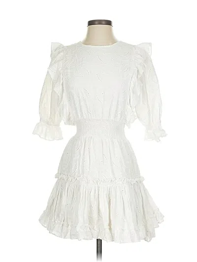 Pre-owned Misa Casual Dress In White