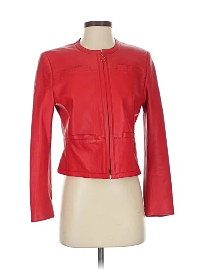 Pre-owned Carlisle Leather Jacket In Red