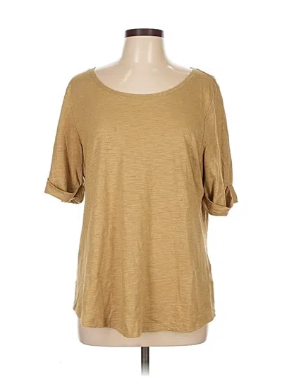 Pre-owned Talbots 3/4 Sleeve T-shirt In Brown