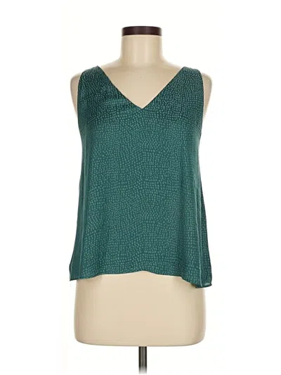 Pre-owned Chelsea28 Tank Top Teal Plunge Neckline Tops In Blue