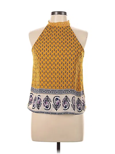 Pre-owned About A Girl Sleeveless Blouse In Yellow
