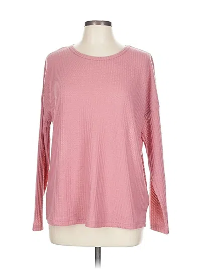 Pre-owned Ekouaer Long Sleeve T-shirt In Pink