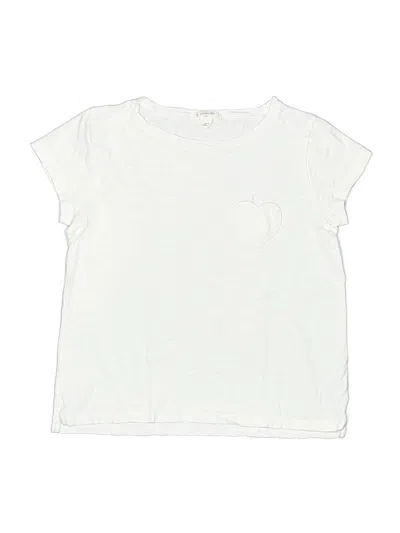 Pre-owned Crewcuts Kids' Short Sleeve T-shirt In White