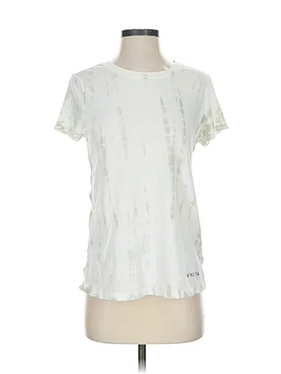 Pre-owned Athleta Short Sleeve T-shirt In White