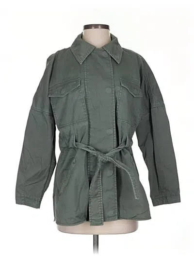 Pre-owned Derek Lam 10c Athleta Trenchcoat In Green