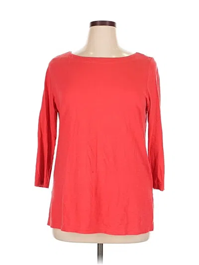 Pre-owned Ann Taylor Loft 3/4 Sleeve T-shirt In Red