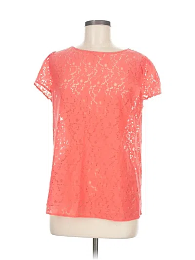 Pre-owned Ann Taylor Loft Short Sleeve Top Orange Boatneck Tops