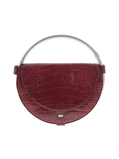 Pre-owned Elaine Turner Leather Satchel In Red