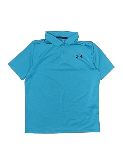 Pre-owned Under Armour Kids' Short Sleeve Polo Shirt In Blue