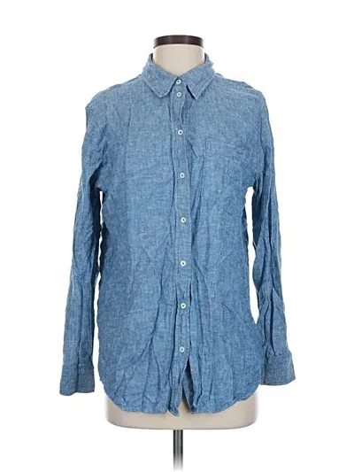 Pre-owned Gap Long Sleeve Button Down Shirt In Blue