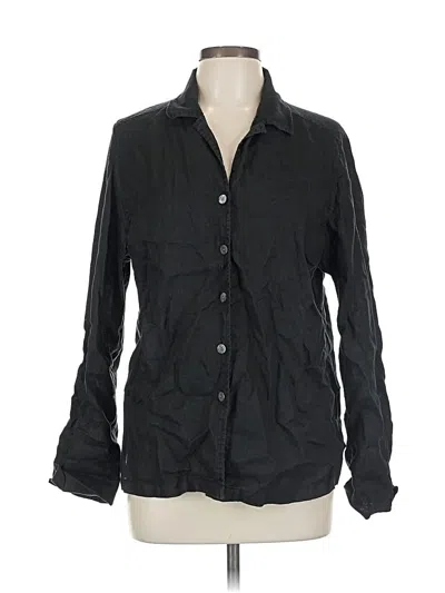 Pre-owned Amanda Smith Long Sleeve Button Down Shirt In Black