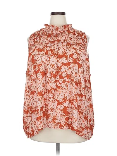Pre-owned Treasure & Bond Sleeveless Blouse In Orange