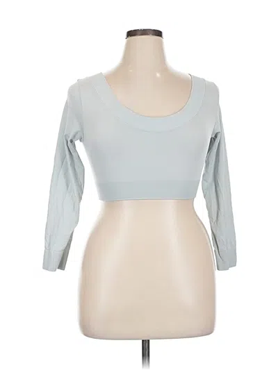 Pre-owned Uniqlo 3/4 Sleeve T-shirt In Blue