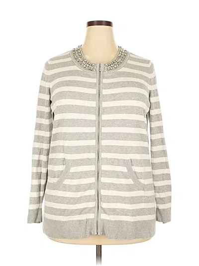 Pre-owned Zenergy By Chico's Jacket In Gray