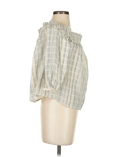 Lucky Brand 3/4 Sleeve Blouse In Gray