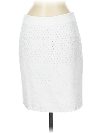 Pre-owned Talbots Formal Skirt In White
