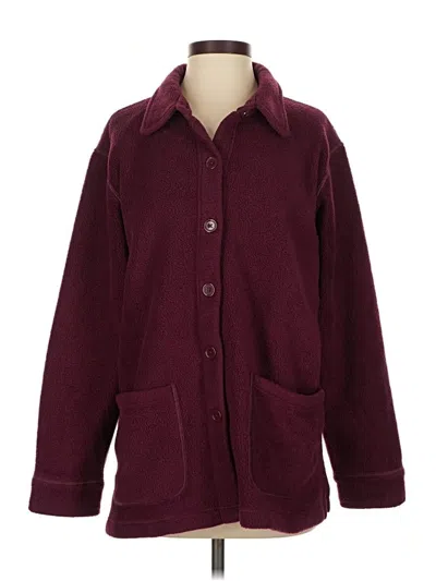 Pre-owned Karen Kane Cardigan Sweater In Burgundy
