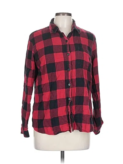 Pre-owned Dickies Long Sleeve Button Down Shirt In Red