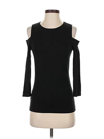 Pre-owned Ann Taylor 3/4 Sleeve T-shirt In Black