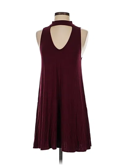 Pre-owned Wet Seal Casual Dress In Burgundy