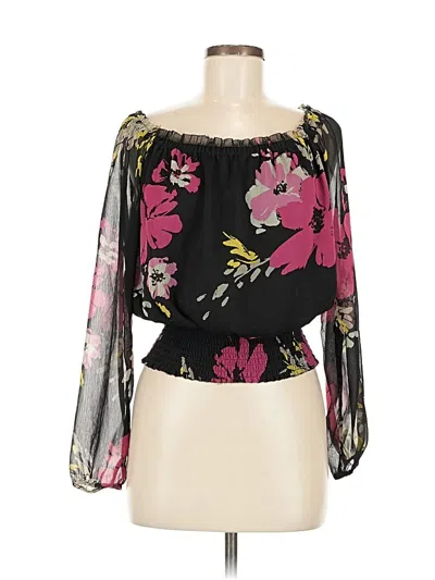 Pre-owned Charter Club 3/4 Sleeve Blouse In Black