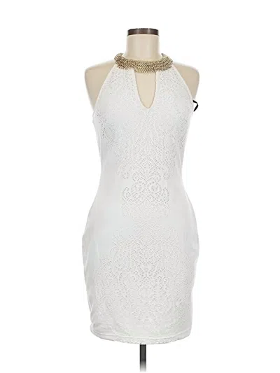 Pre-owned Bebe Cocktail Dress In White