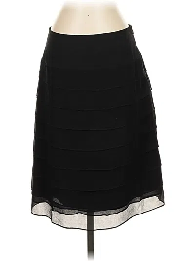 Pre-owned Talbots Silk Skirt In Black