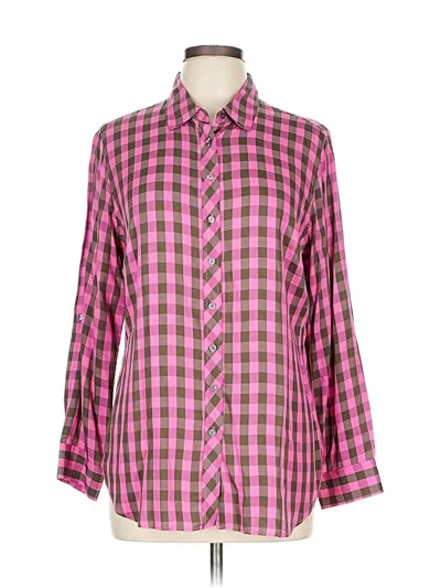 Pre-owned Talbots Long Sleeve Button Down Shirt In Pink