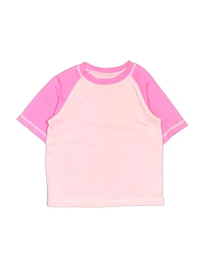 Pre-owned Wonder Nation Kids' Short Sleeve T-shirt In Pink