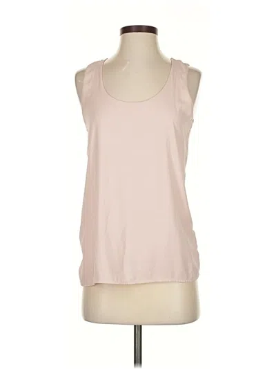 Pre-owned Ann Taylor Sleeveless Top Tan Scoop Neck Tops In Brown