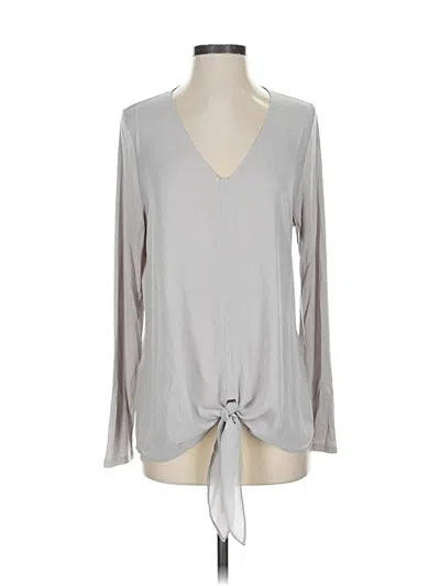 Pre-owned Lola And Sophie Long Sleeve Blouse In Gray