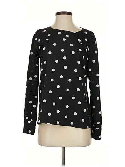 Pre-owned J.crew Factory Store Long Sleeve Blouse In Black