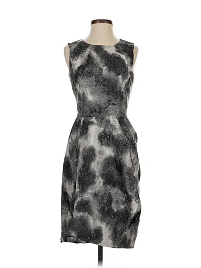 Pre-owned Lela Rose Cocktail Dress In Gray