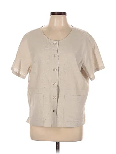 Pre-owned Milano Short Sleeve Blouse In Brown